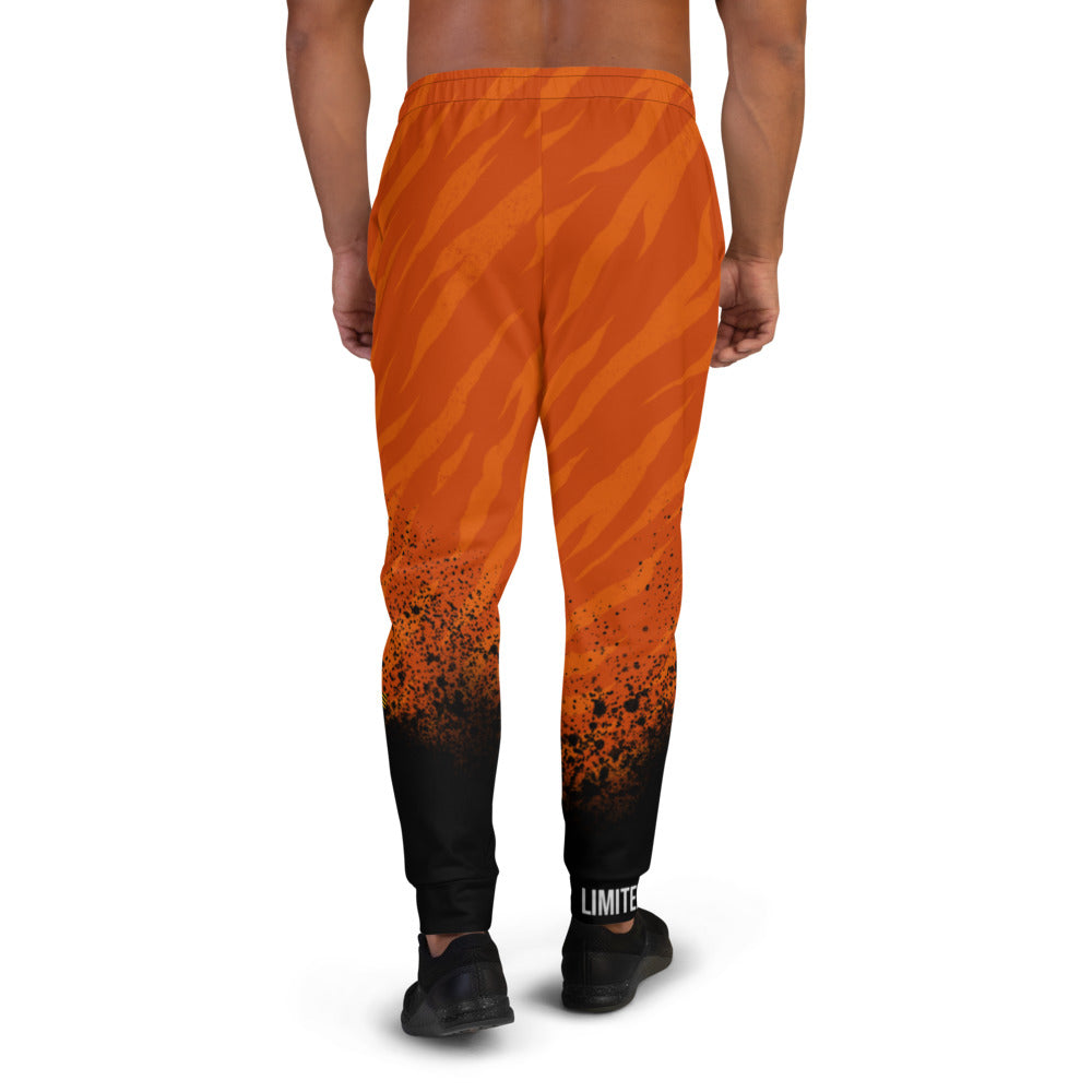 Mens orange Joggers with tiger skin pattern. Mens orange joggers. Fash ...