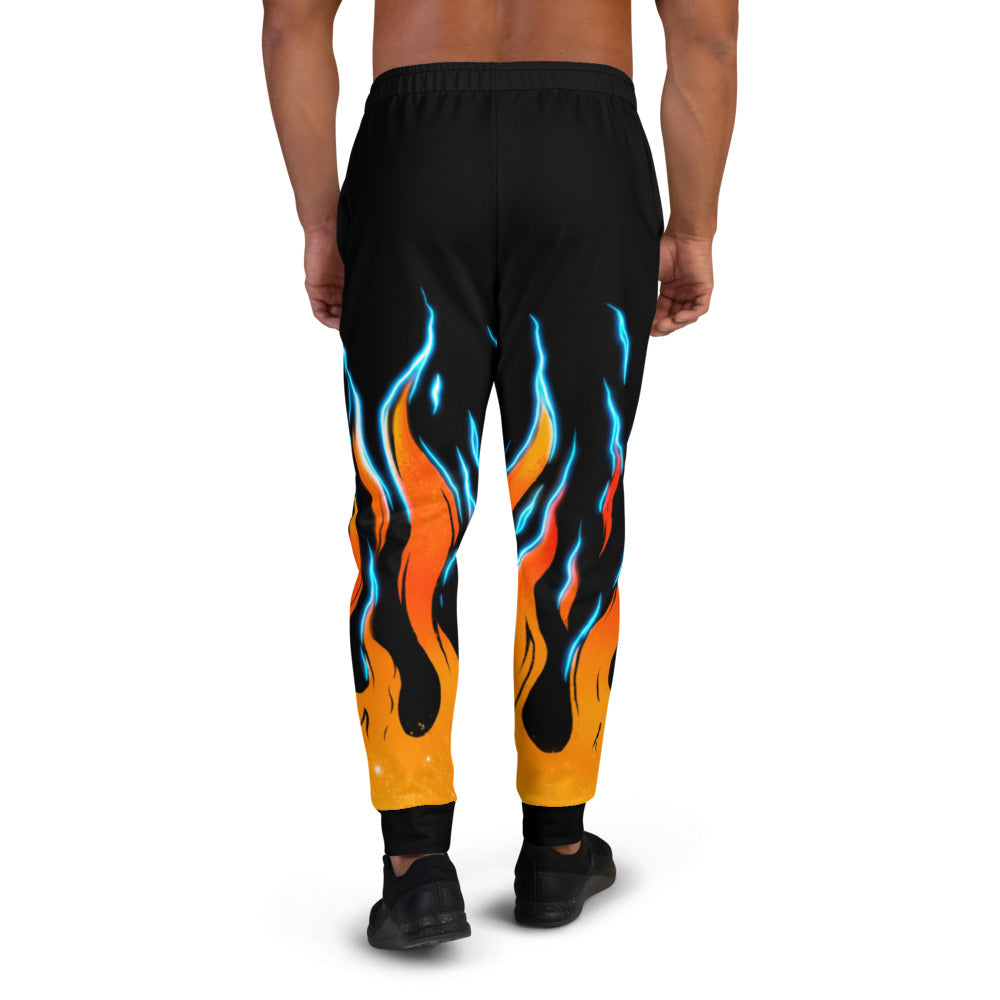 Mens Joggers with fire print.– SWAGCLO