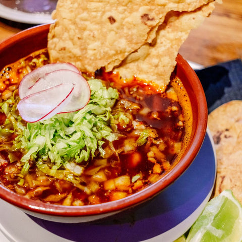 Pozole Rojo, Red Pozole, Chile Guajillo