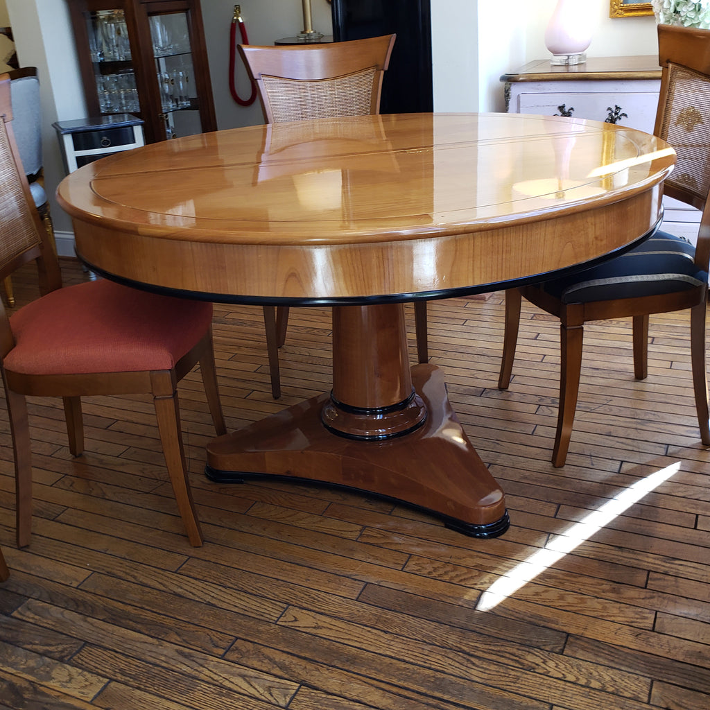 cherry pedestal dining table