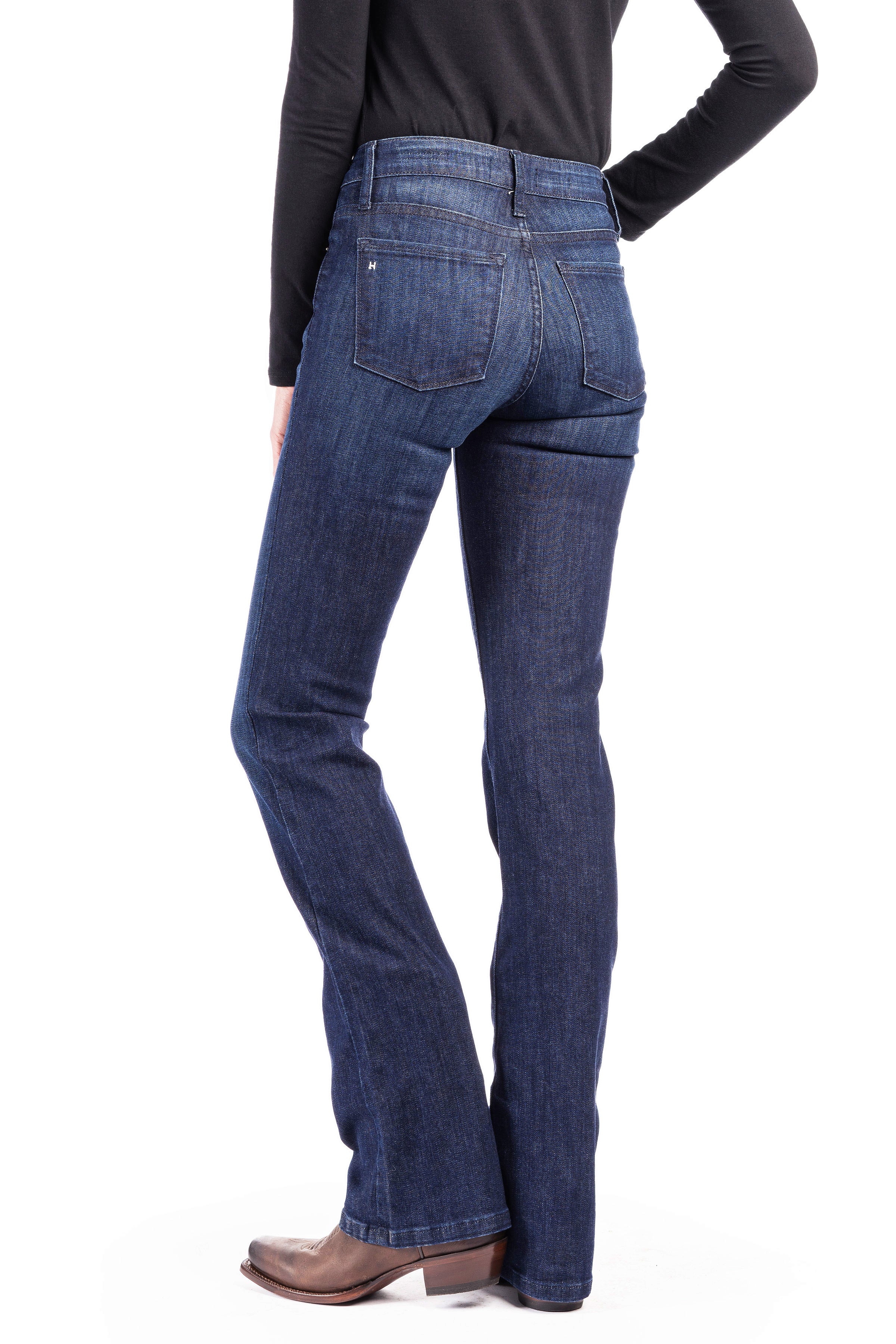 VENICE : Bootcut (Deep Ocean) Navy Stitch – HAALA Denim