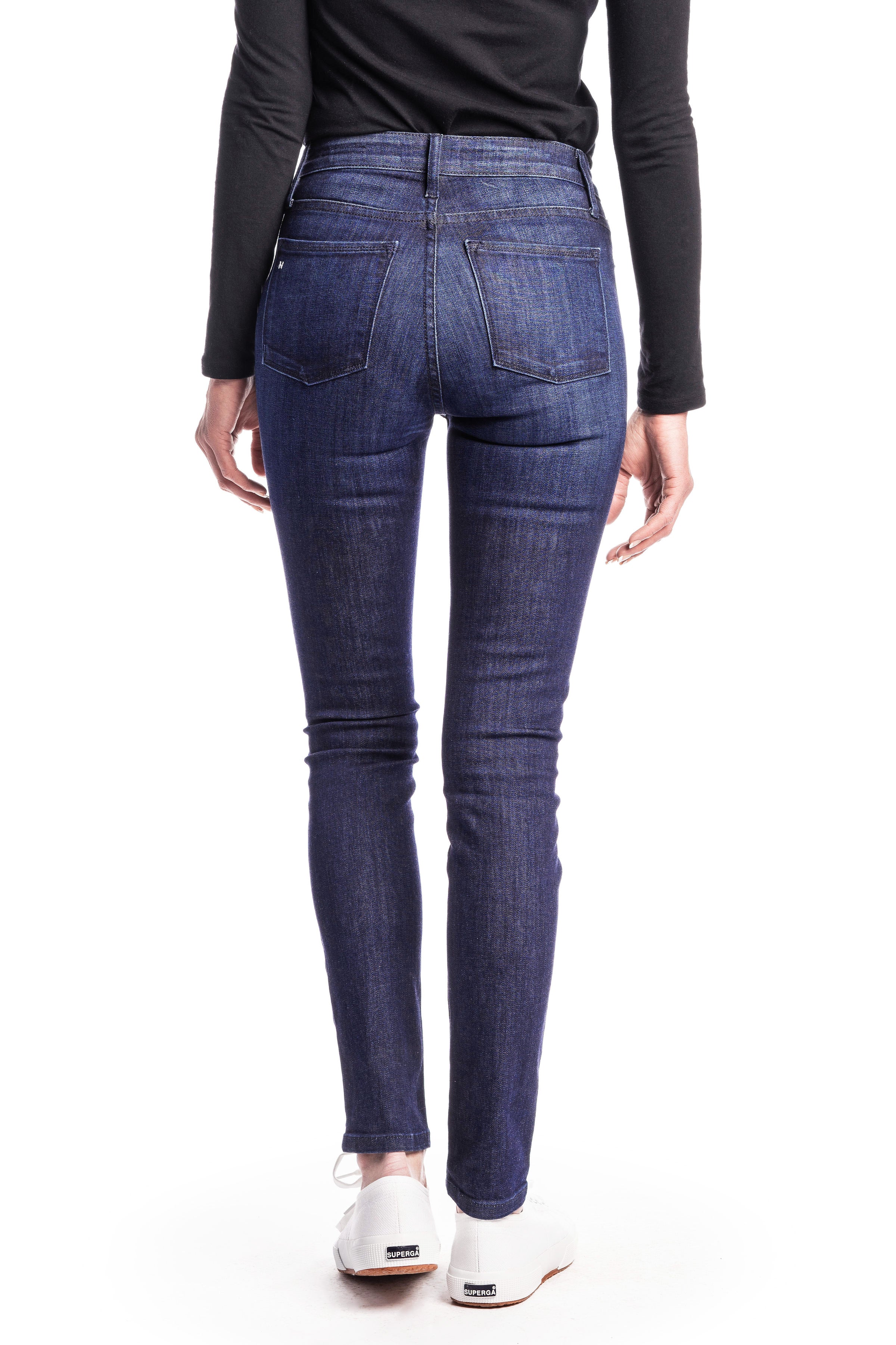 WHITNEY : High-Rise Skinny (Deep Ocean) Navy Stitch – HAALA Denim