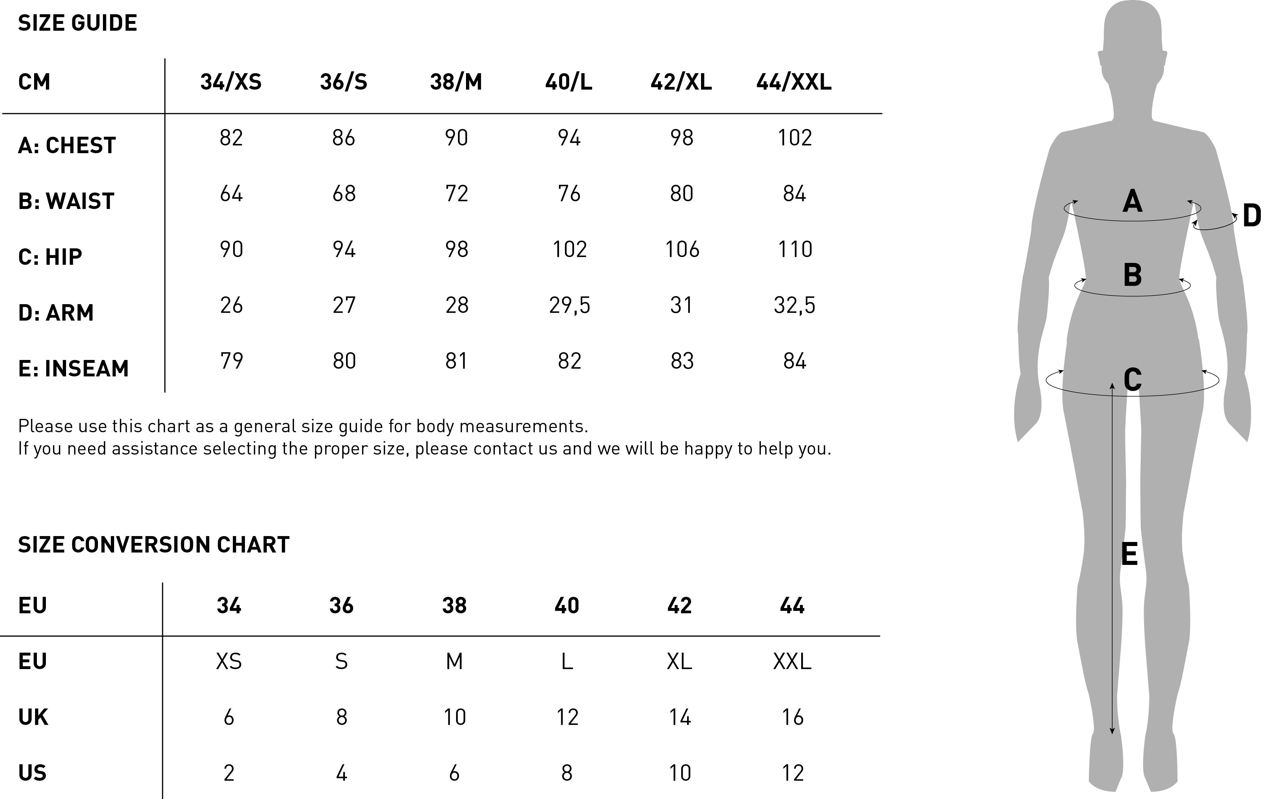 David Size Chart