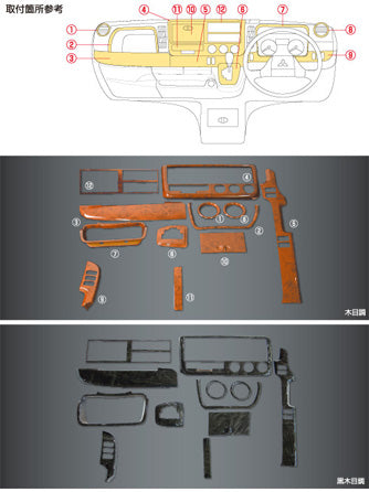 ジェットイノウエ(JET INOUE) インテリア3Dパネル 三菱ふそう '20キャンター/2tブルーテックキャンター 標準車用