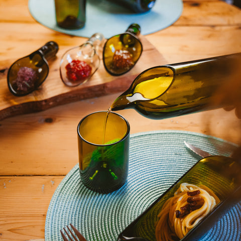 Verres en verre recyclé