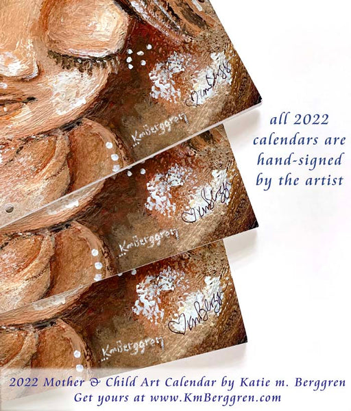 KmBerggren artist, Katie m. Berggren motherhood painter, 2022 art calendar for mom, mom art calendar, planner for moms, keepsake calendar 2022, paintings in calendar, collectible collectable calendar to frame, frameable calendar pages berrgen berrgrren berggen Bergren