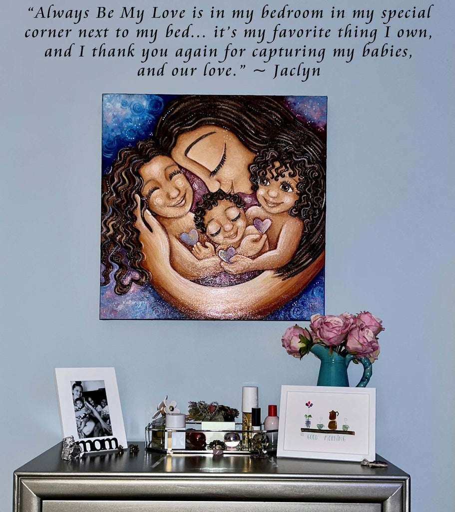 custom art kmberggren, personalized family painting on canvas, personal customized original painting, original art for family kmberggren kim berggren