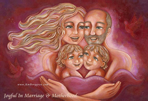 custom original painting for family, personalized family painting, gift for fathers day, one-of-a-kind gift for mom, bespoke family paintings, kmberggren kimberggren kim berggren km berggren katie berggren art