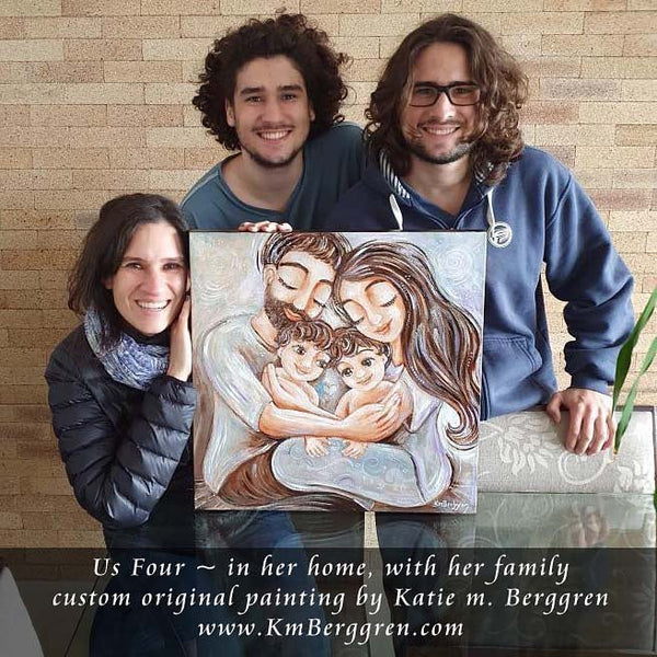 custom art kmberggren, personalized family painting on canvas, personal customized original painting, original art for family kmberggren kim berggren