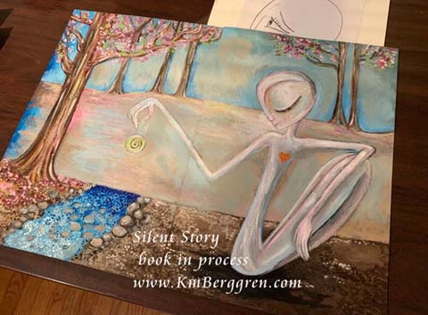 silent story, ghosted by a friend, friend breakup break-up, loss of friend, dumped by a friend, friendship loss, broken friendship, empathy and compassion for a friend, heart art, art therapy, healing art, art for grief after breakup, bad friend, fair weather friend, katie m. berggren silent story, kmbsilentstory