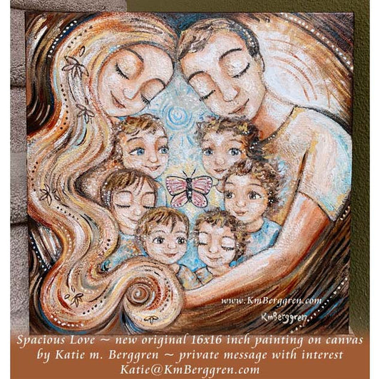 Faith, Hope, Love & Luck - lucky clover gift of artwork, big family gift –  KmBerggren Motherhood Art