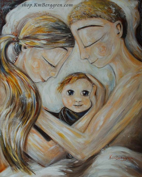 mother and baby art