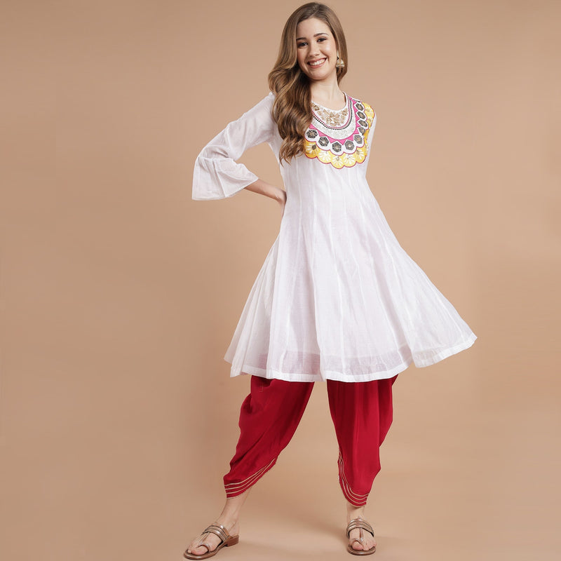 These Stunning White Kurti Designs Will Look Perfect For Holi - To Near Me