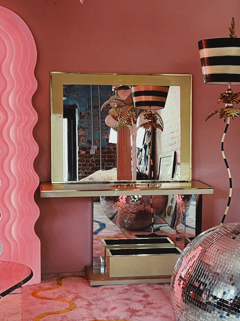 vintage console mirror