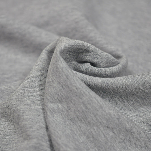 100% Organic Cotton French Terry - Grey Melange (2FT142