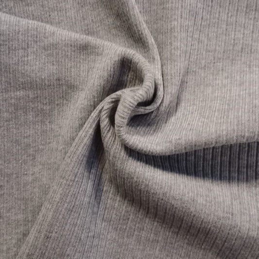 95% Organic Cotton, 5% Elastane 2x1 Rib Knit - Light Grey (2RB118) –  Manifutura - Your Sustainable Textile Partner