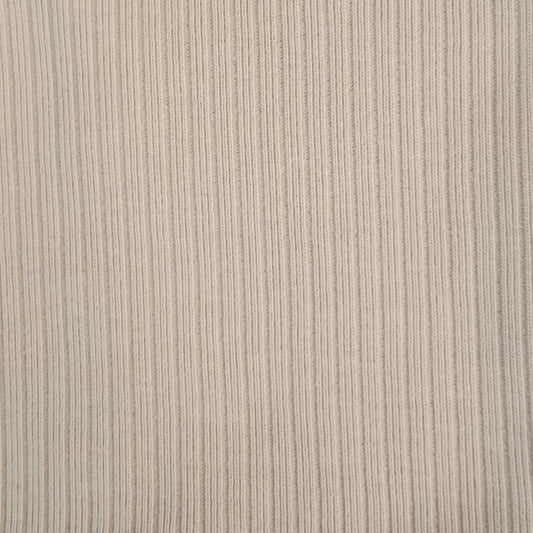 95% Organic Cotton, 5% Elastane Rib Knit - Ivory (2RB172) – Manifutura -  Your Sustainable Textile Partner