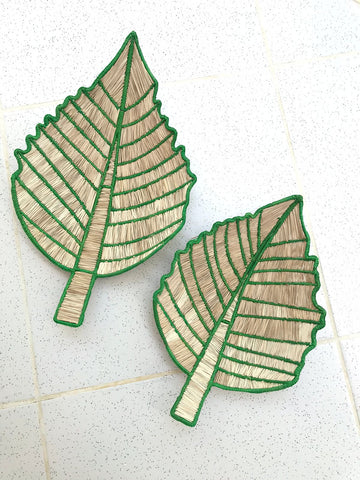 Green Leaf Woven Centerpiece