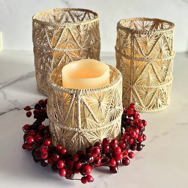 woven Candle Holders