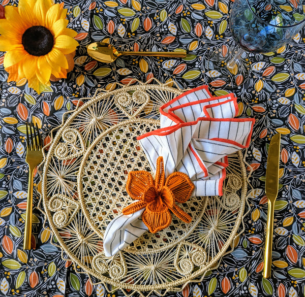 Fall Table Setting Iraca Placemats