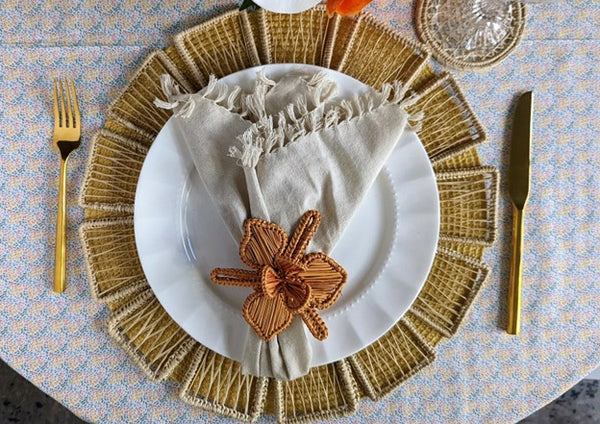 Macondo Forever’s Sunflower Round Woven Placemat