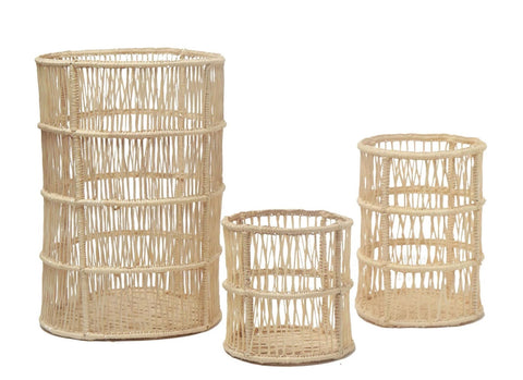 Woven Hurrican Candle Holders