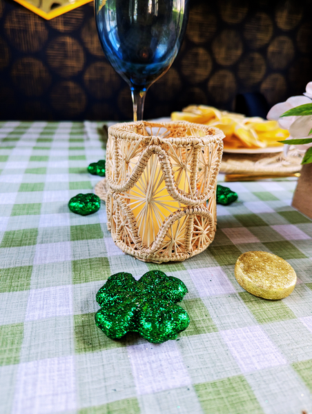 St Patrick's Day Table décor gold accents