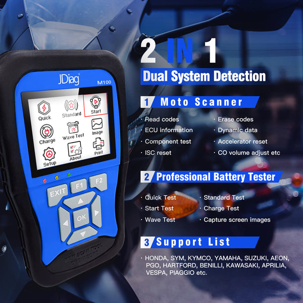 Jdiag M100 Motorcycle Scanner Meterport 8001