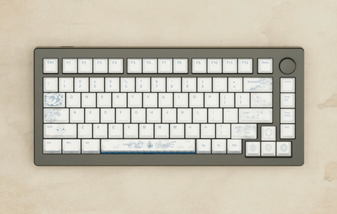 75% Blue Pottery Mechanical Keyboard
