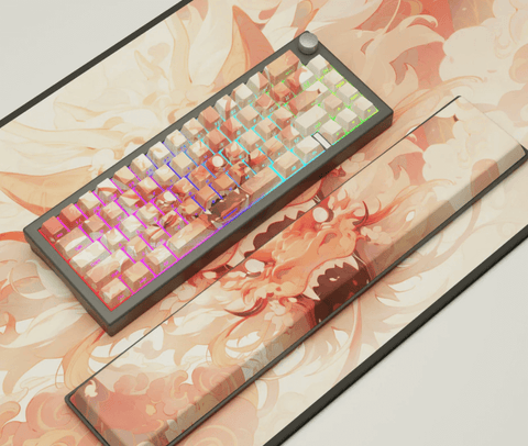 GMK67 keyboard peach