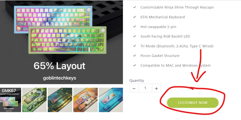 create custom gmk67 keyboard