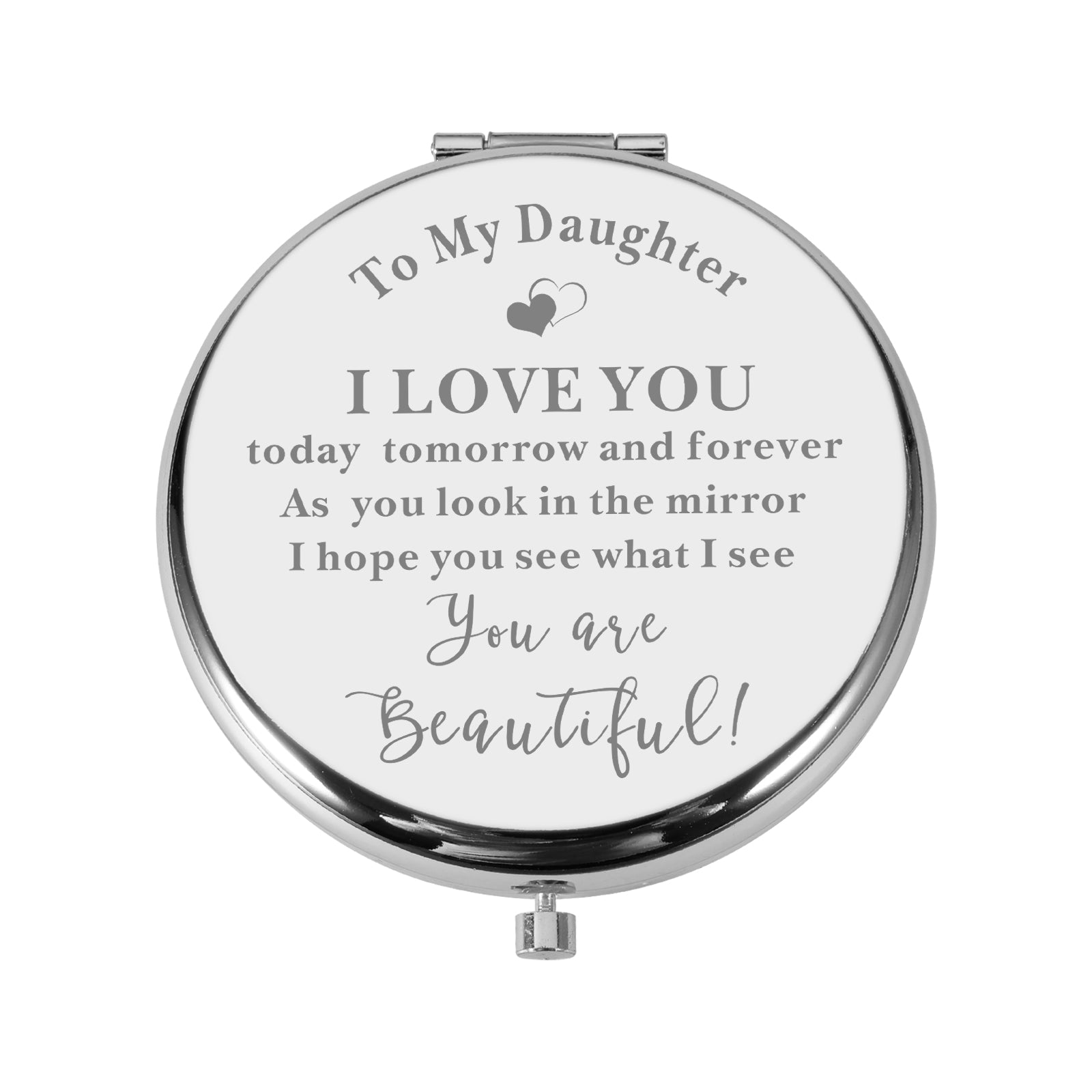 Daughter Gift from Mom Dad Compact Makeup Mirror Stuff for Teen Girls Mothers Day Present for Daughter, Daughter in Law Gifts Birthday Gifts for Daughter Graduation Gifts for Her Teen Girls Gift Ideas