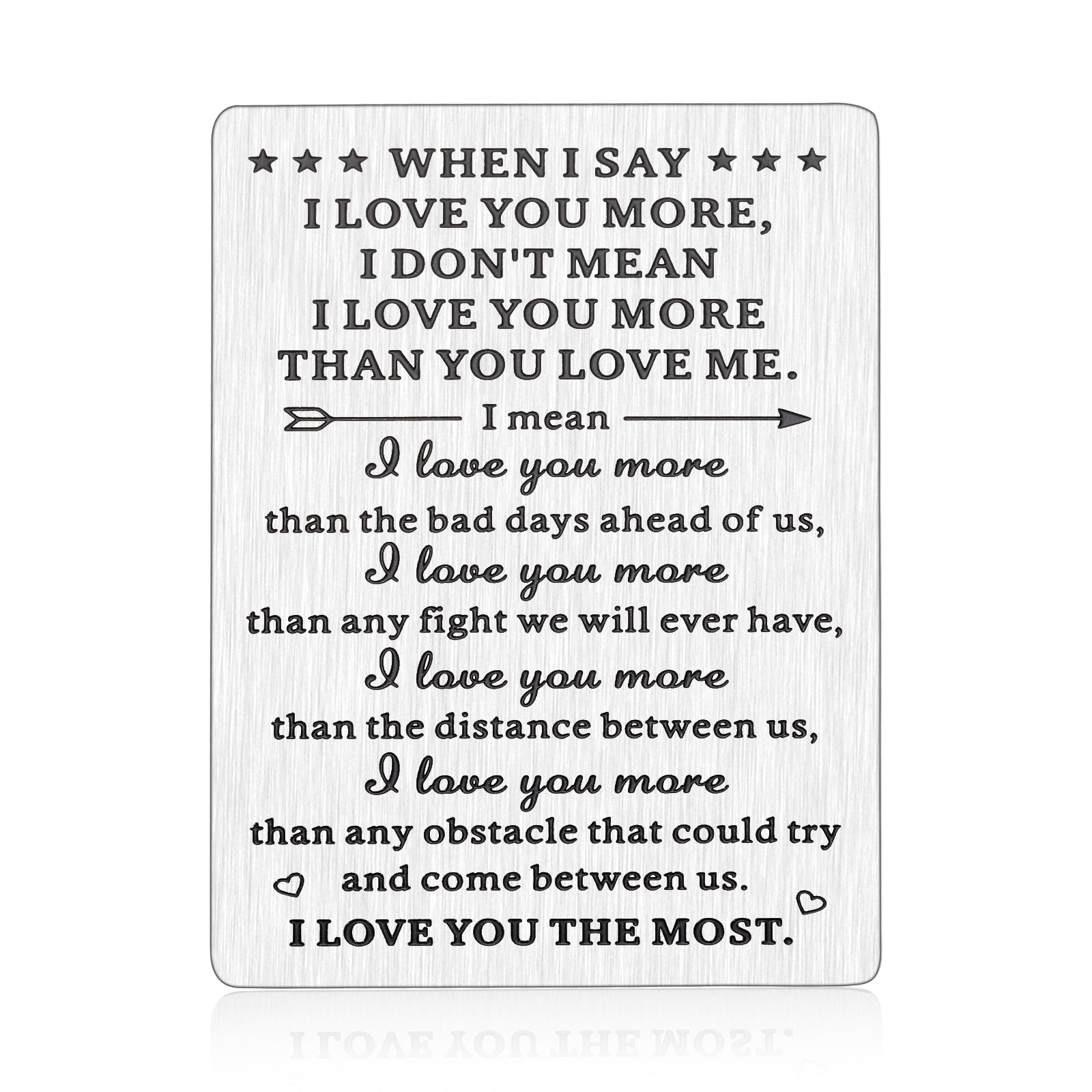 Valentine Cards Gifts for Him Boyfriend Anniversary Card Wallet Inserts Birthday Gift Card I Love You Gifts for Him Valentines Day Gifts for Husband Christmas Gifts for Men Wedding Gifts for Couple