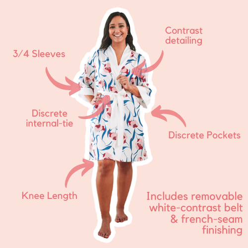 Short robes for getting ready in summer