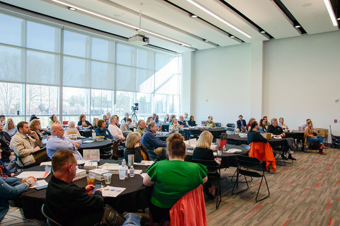 Wide shot of audience