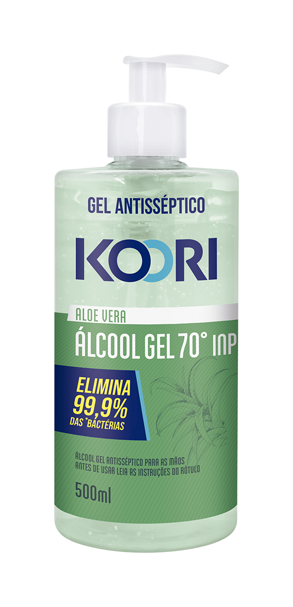 Álcool Gel Antisseptico Sem Perfume Koori 500ml - Davene