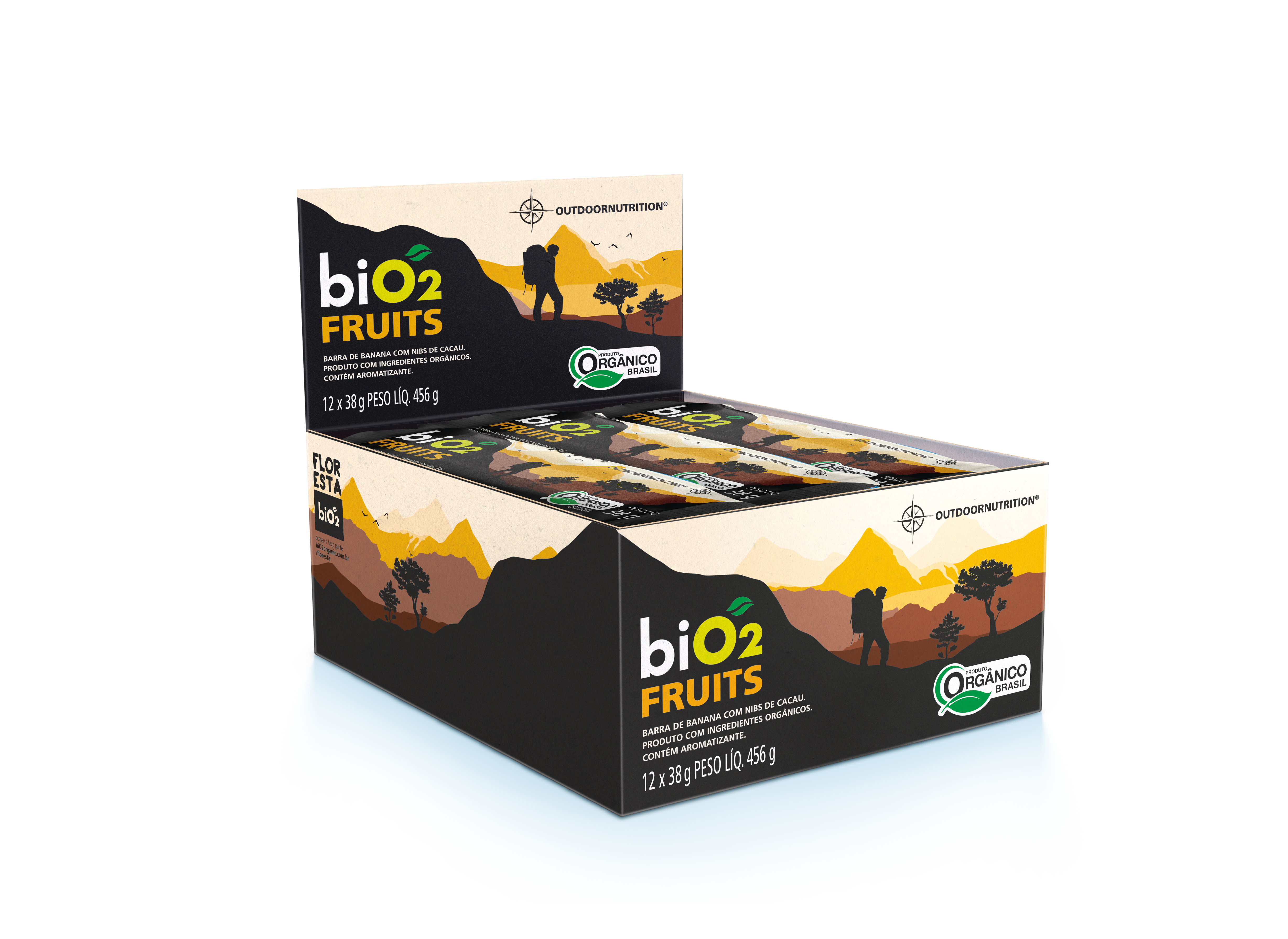 Barra de Castanhas e Frutas biO2 Nuts Damasco 25 g - biO2