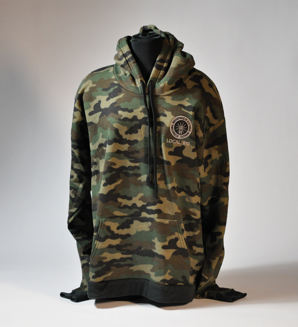 Shop IBEW Local 613 merchandise: IBEW 613 Camo Hoodie – IBEW 613 Store