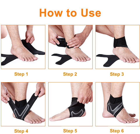 How to Use - Adjustable Ankle Compression Brace with Elastic Breathable Straps | FootHealth.com