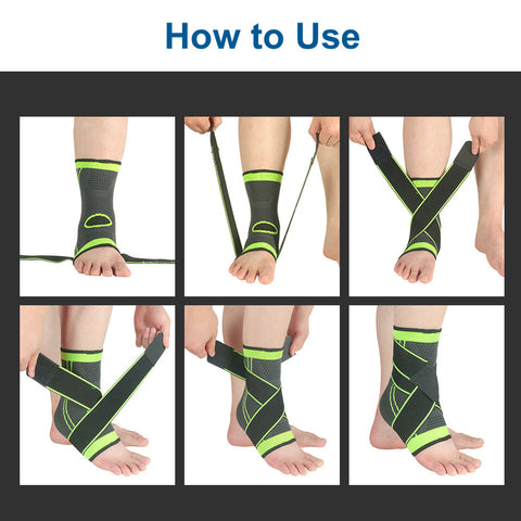 FootHealth.com-Adjustable Ankle Compression Brace with Stabilizer Straps-How-to-Use