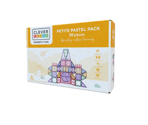 petite pastel pack van cleverclixx magnetic tiles