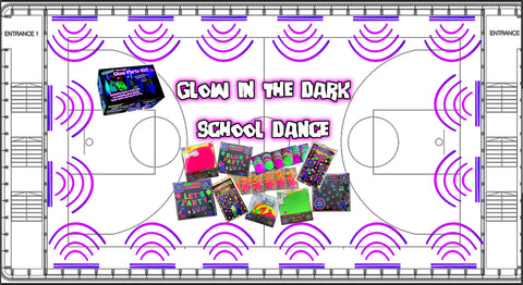 Glow in the Dark School Dance UV Black Light and Neon Decorations
