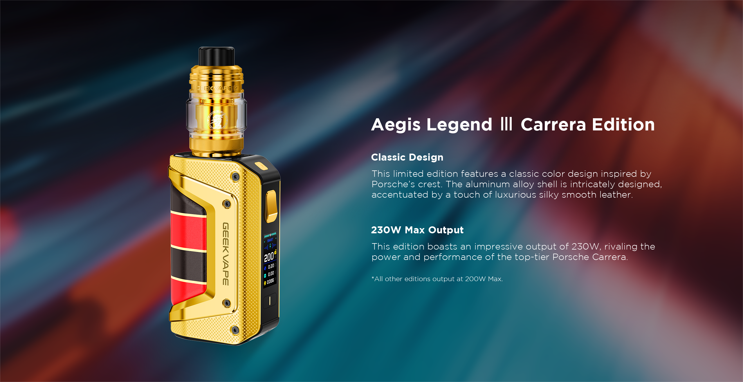 GeekVape Aegis Legend 3 Kit 200W Carrera Edition