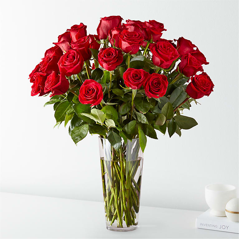 Timeless Long Stem Red Rose Bouquet