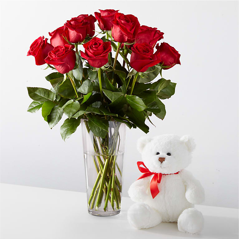 Tango In Paris Bouquet & Bear Set