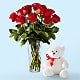 Tango In Paris Bouquet & Bear Set