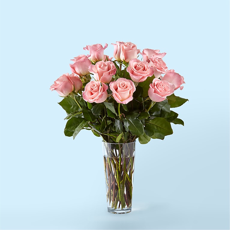 Long Stem Pink Rose Bouquet