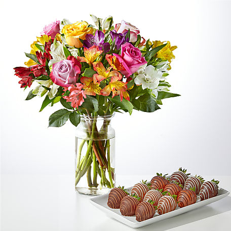 Smiles & Sunshine Bouquet and Berry Bundle