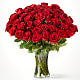 Fifty Long Stem Red Roses with Vase