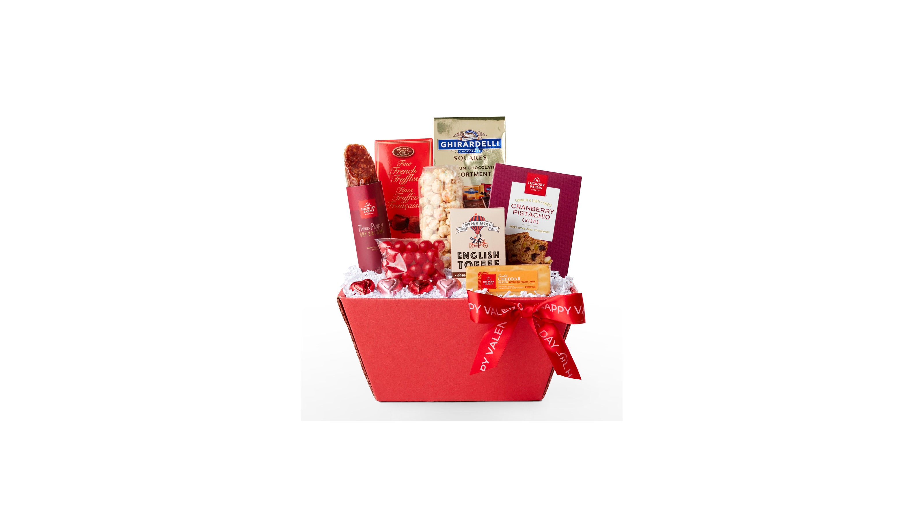 Sweet and Savory Valentine Basket – A Gift Basket Full by Carolina